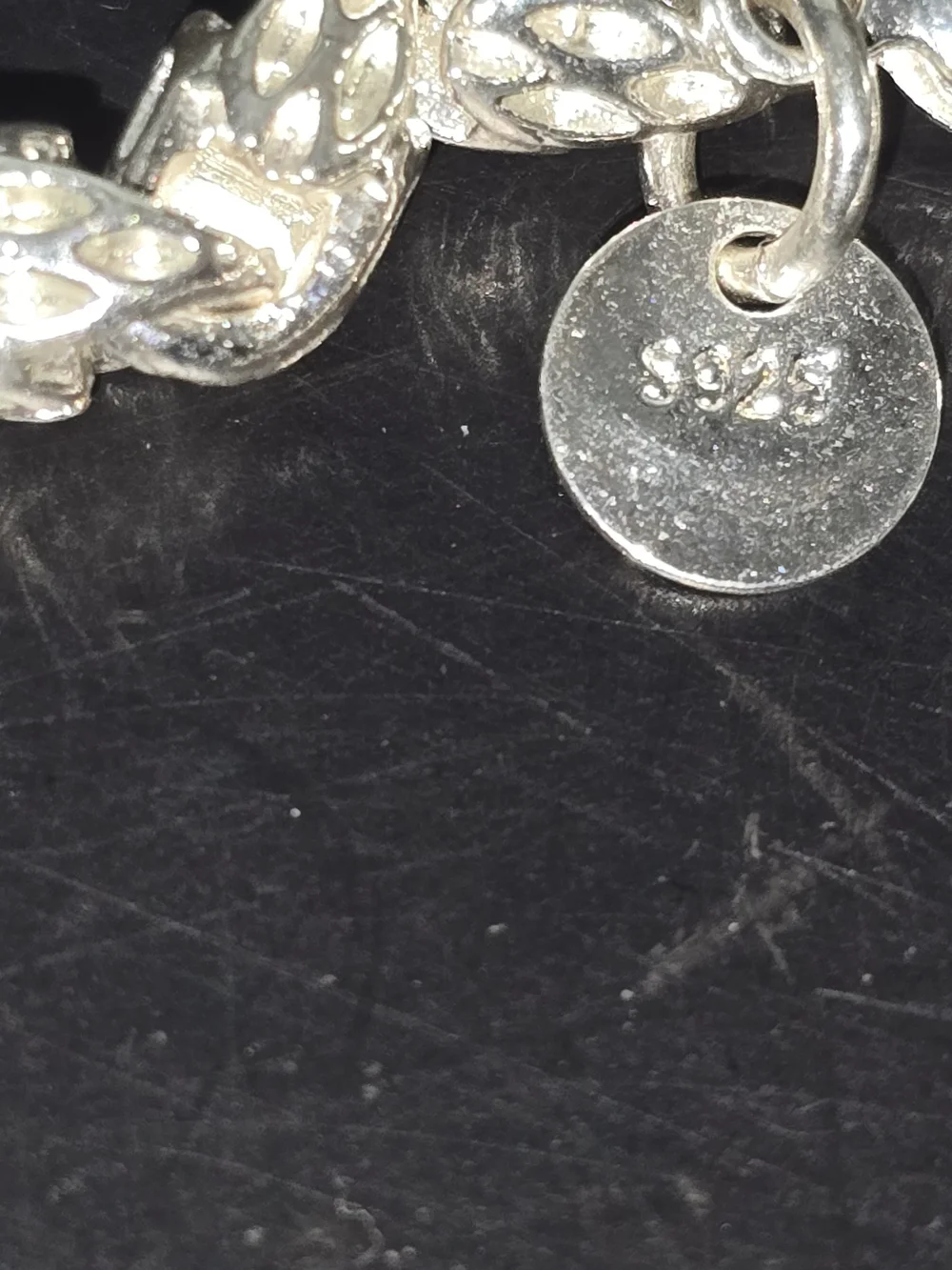 Men's Silver Rope Chain Necklace with Black Stone Pendant